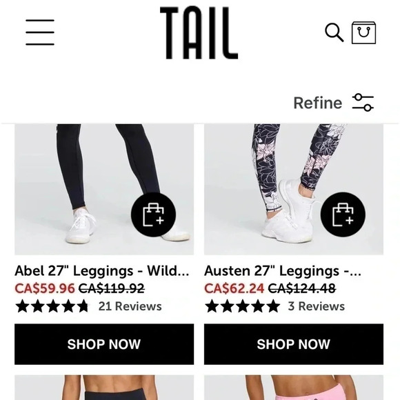 TAIL Hi Rise wide band women leggings with side inserts pockets color  tropics - Picture 8 of 16
